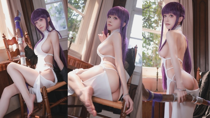 Top Ảnh Fern Sexy Cosplay R34: Bikini Vải Mỏng Ướt Át